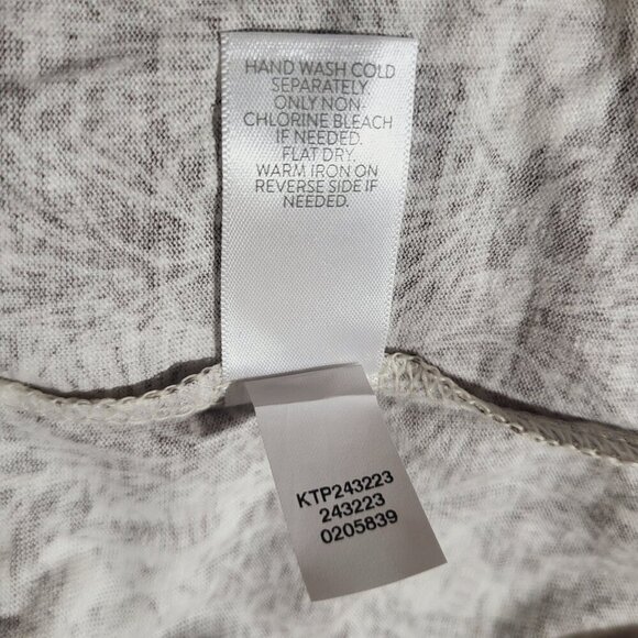 J. Jill Womens L Tall Brown Seashell Coral Print Linen-Blend 3/4 Tunic Top New - Picture 6 of 8